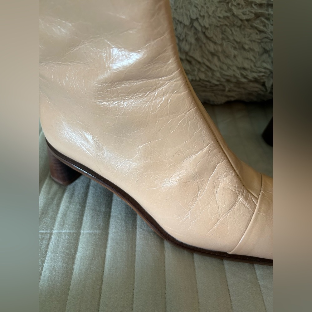L'INTERVALLE Tan Ankle Booties with Square Toe - Picture 10 of 10